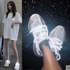 Unzzy Star Reflective Sports Shoes KF7503 HOT SALE