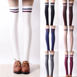 Kfashionstyle HOT SALE Japanese Students Stripe Knee-high Socks KF2047