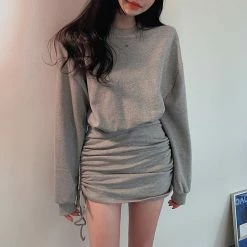 Unzzy Chic High Waist Dress KF90642