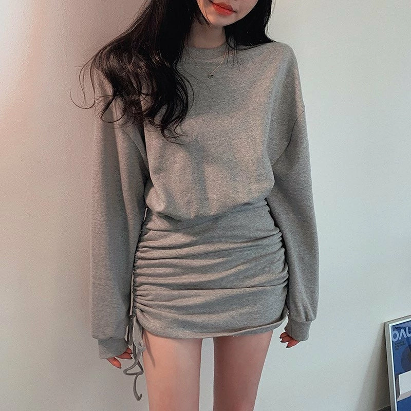 Unzzy Chic High Waist Dress KF90642 2 Unzzy Chic High Waist Dress KF90642