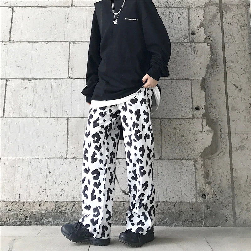Unzzy Ulzzang Cow Pants KF81523 5 Unzzy Ulzzang Cow Pants KF81523