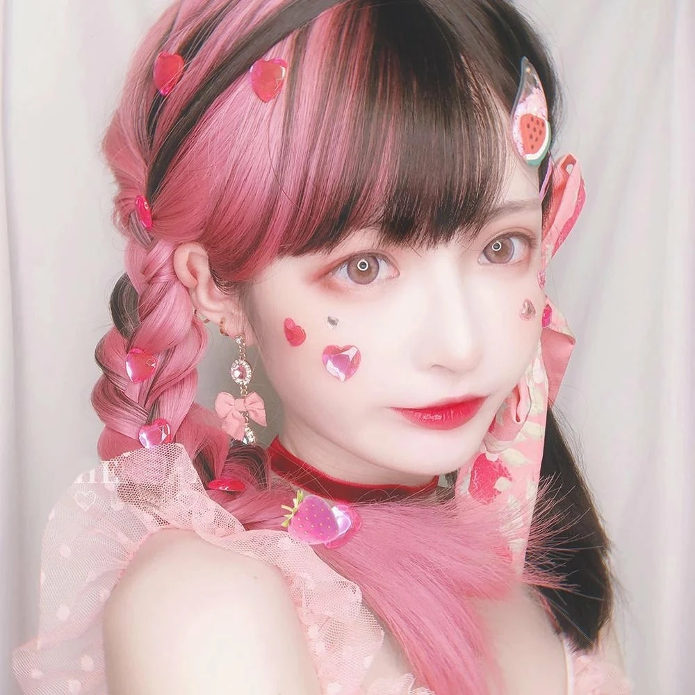 Unzzy Pink Black Wig KF81203 HOT SALE 3 Unzzy Pink Black Wig KF81203 HOT SALE