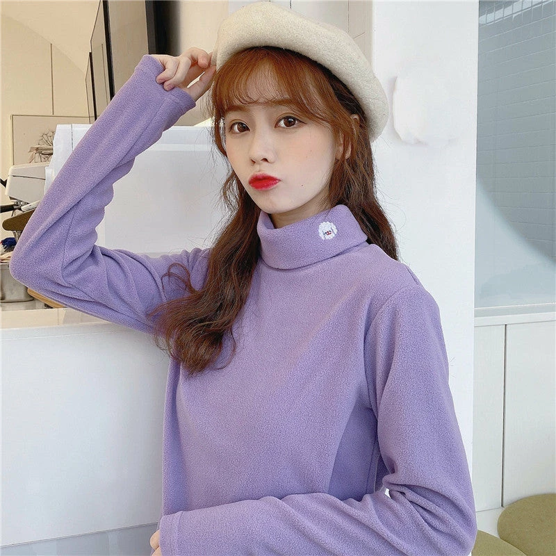 Unzzy HOT SALE Plus Fleece Long-sleeved Top KF82416 4 Unzzy HOT SALE Plus Fleece Long-sleeved Top KF82416