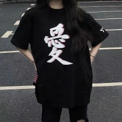 Unzzy Harajuku Hip Hop Print T-shirt Kf82722