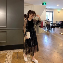 Unzzy Chic Mesh Dress KF90645