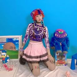 Unzzy Pink Lace Skirt KF81888