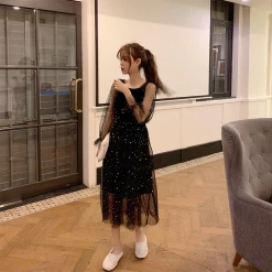 Unzzy Chic Mesh Dress KF90645