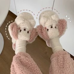 Unzzy HOT SALE Cute Cartoon Plush Cotton Slippers KF82436