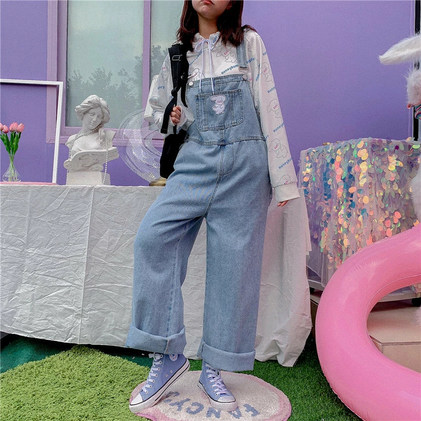 Unzzy HOT SALE Ulzzang Denim Overalls KF9451 4 Unzzy HOT SALE Ulzzang Denim Overalls KF9451