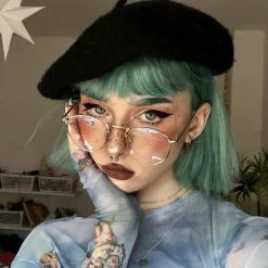 Unzzy HOT SALE Green Short Straight Wig KF9457