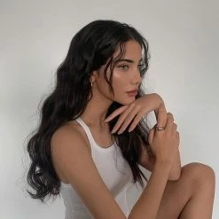 Unzzy Harajuku Black Long Curly Wig KF82322