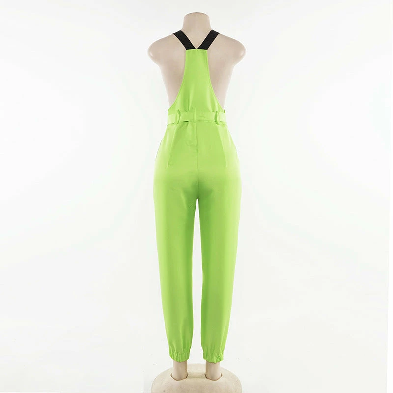 Unzzy HOT SALE Grunge Green Strap Pants KF90760 8 Unzzy HOT SALE Grunge Green Strap Pants KF90760