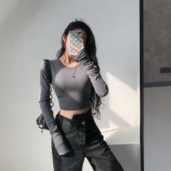 Unzzy HOT SALE Chic Long Sleeve T-shirt KF81590