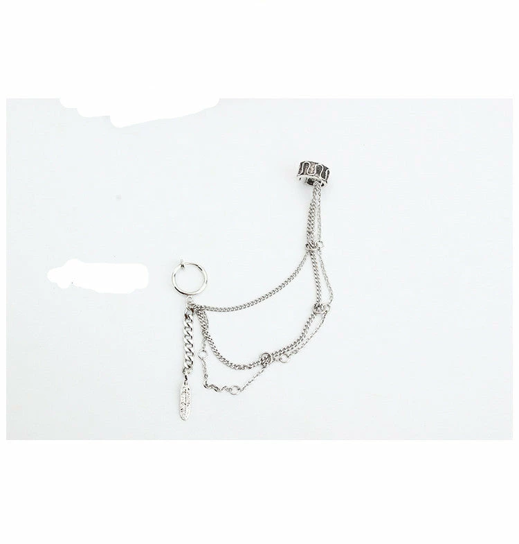 Unzzy BTS-V Multi-layer Chain Earrings KF30346 3 Unzzy BTS-V Multi-layer Chain Earrings KF30346