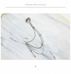 Unzzy BTS-V Multi-layer Chain Earrings KF30346 9 Unzzy BTS-V Multi-layer Chain Earrings KF30346