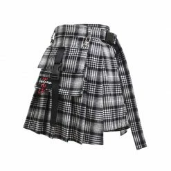 Unzzy HOT SALE Ulzzang Black Plaid Skirt KF90116 27 Unzzy HOT SALE Ulzzang Black Plaid Skirt KF90116