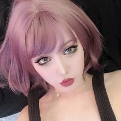 Unzzy HOT SALE Purple Short Straight Wig KF9243