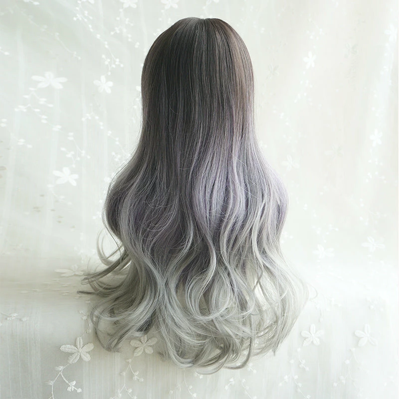 Unzzy Purple Gradient Big Wave Wig KF24076 4 Unzzy Purple Gradient Big Wave Wig KF24076