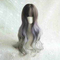 Unzzy Purple Gradient Big Wave Wig KF24076 14 Unzzy Purple Gradient Big Wave Wig KF24076
