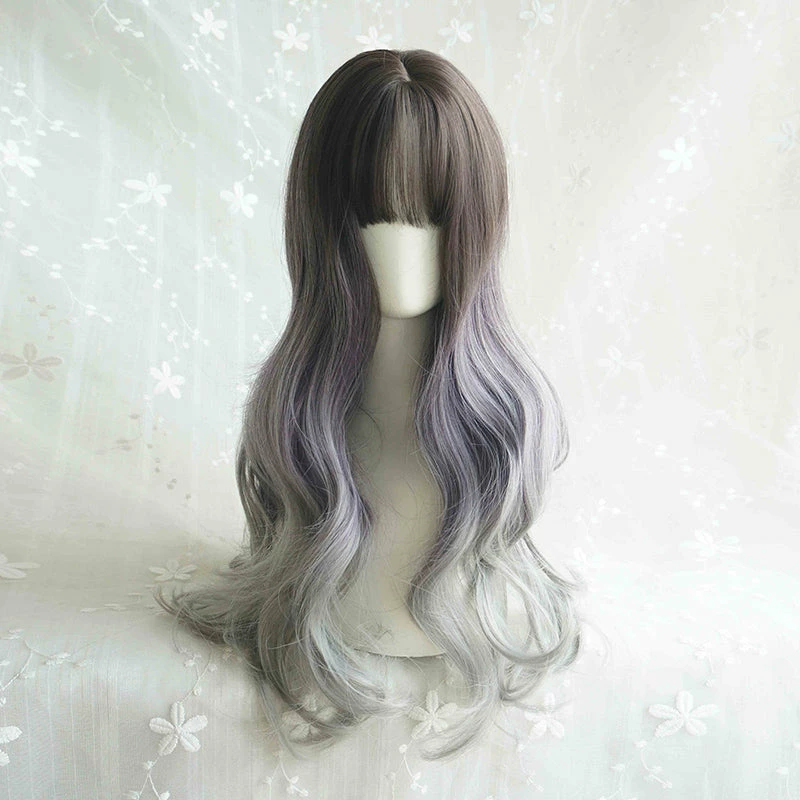 Unzzy Purple Gradient Big Wave Wig KF24076 6 Unzzy Purple Gradient Big Wave Wig KF24076