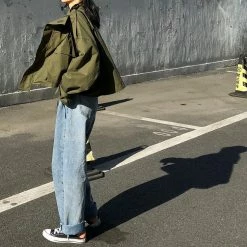 Unzzy Korea Vintage Windbreaker Jacket KF2343