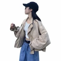 Unzzy Korea Vintage Windbreaker Jacket KF2343