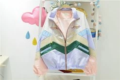Unzzy HOT SALE Pastel Stitching Jacket KF9335