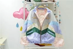 Unzzy HOT SALE Pastel Stitching Jacket KF9335