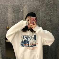 Unzzy HOT SALE Vintage Print Hoodie KF90134