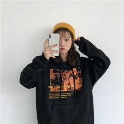 Unzzy HOT SALE Vintage Print Hoodie KF90134