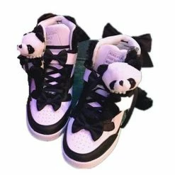 Unzzy Cute Panda Bow Shoes KF8214 HOT SALE