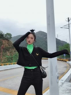 Unzzy HOT SALE Ulzzang Green Top KF90196