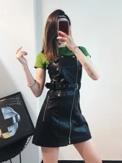 Unzzy Punk Strap Dress KF90128 HOT SALE