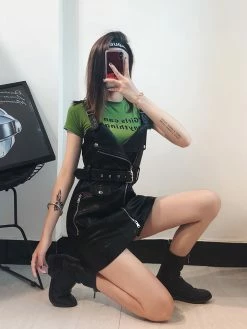 Unzzy Punk Strap Dress KF90128 HOT SALE