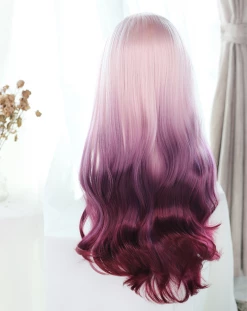 Unzzy HOT SALE Lolita Purple Gradient Long Curly Wig KF82180