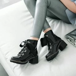 Unzzy HOT SALE Lolita Lace-up Martin Boots KF81143