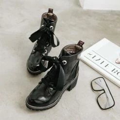 Unzzy HOT SALE Lolita Lace-up Martin Boots KF81143