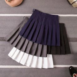 Unzzy Winter Wool Thicken High Waist Plaid Skirt KF25066 HOT SALE