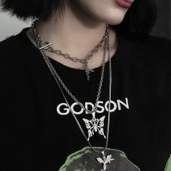 Unzzy HOT SALE Harajuku Butterfly Necklace KF81250