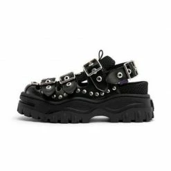 Unzzy Harajuku Black Shoes KF90704 HOT SALE