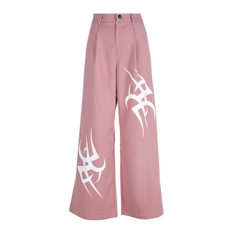 Unzzy Ulzzang Pink Pants KF9525 4 Unzzy Ulzzang Pink Pants KF9525