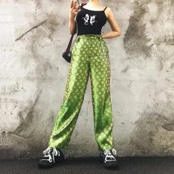 Unzzy HOT SALE Chain Green Pants KF90549 17 Unzzy HOT SALE Chain Green Pants KF90549