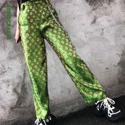 Unzzy HOT SALE Chain Green Pants KF90549 15 Unzzy HOT SALE Chain Green Pants KF90549