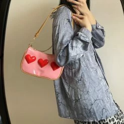 Unzzy Love Pink Shoulder Bag KF82116 7 Unzzy Love Pink Shoulder Bag KF82116