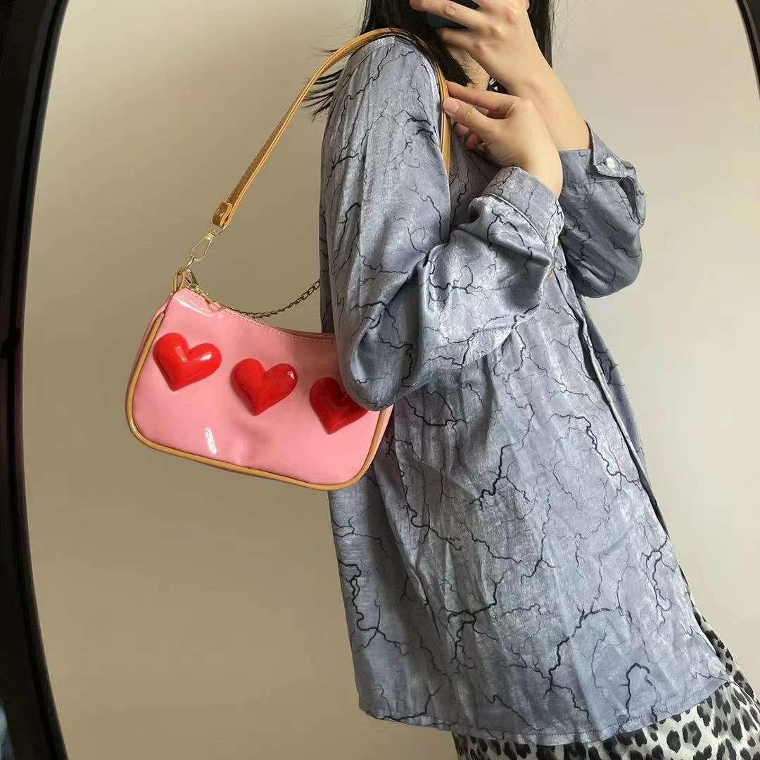 Unzzy Love Pink Shoulder Bag KF82116 3 Unzzy Love Pink Shoulder Bag KF82116