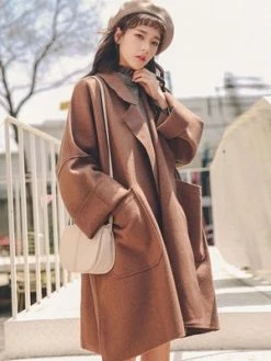 Unzzy Vintage Woolen Coat KF25013