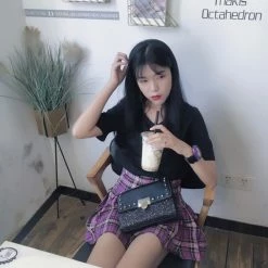 Unzzy Plaid Pleated Skirt KF90410 19 Unzzy Plaid Pleated Skirt KF90410