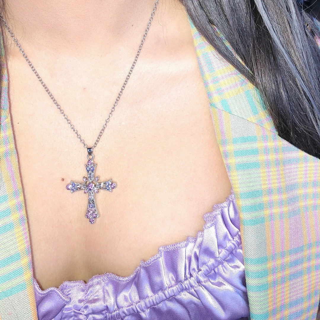Unzzy HOT SALE Harajuku Cross Necklace KF81926 2 Unzzy HOT SALE Harajuku Cross Necklace KF81926