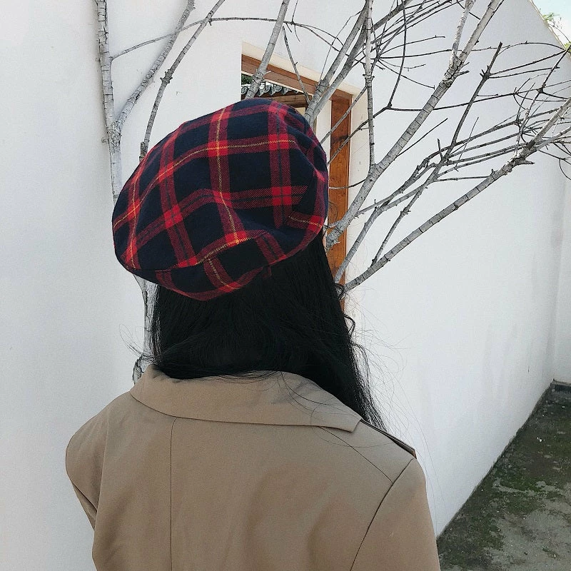 Unzzy HOT SALE Vintage Plaid Beret KF90557 3 Unzzy HOT SALE Vintage Plaid Beret KF90557