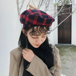 Unzzy HOT SALE Vintage Plaid Beret KF90557